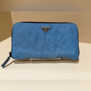 Prada Quilted Sky Blue Wallet